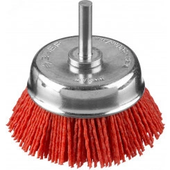 Щетка чашечная для дрели, нейлоновая проволока с абразивным покрытием, 75мм ''Профессионал''. Щетка чашечная для дрели, нейлоновая проволока с абразивным покрытием, 75мм ''Профессионал''.