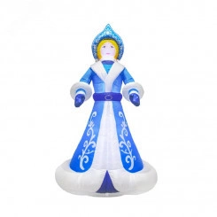 Фигура 3D Снегурочка надувная, размер 300см, вну ренняя подсветка 9LED, компрессор с адаптером 12в, IP44