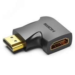 Адаптер переходник HDMI v2.0 19M на 19F, угол 270, контакты позолоченные