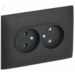 SKANDY Розетка 2-местная без заземления без защитных шторок 10А в сборе SK-R10G графит IEK SKANDY Розетка 2-местная без заземления без защитных шторок 10А в сборе SK-R10G графит IEK