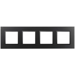 Рамка для розеток и выключателей Elegance 14-5014-05 Classic, на 4 поста, антрацит