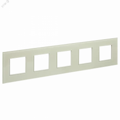 SKANDY Рамка 5-местная SK-F25B стекло беж. IEK