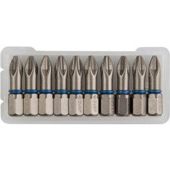 Биты ''ЭКСПЕРТ'' торсионные кованые, обточенные, хромомолибденовая сталь, тип хвостовика C 1/4'', PZ2, 25мм, 10шт Биты ''ЭКСПЕРТ'' торсионные кованые, обточенные, хромомолибденовая сталь, тип хвостовика C 1/4'', PZ2, 25мм, 10шт