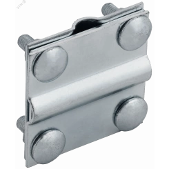 Зажим крестообразный с разделителем полоса/пруток-полоса/пруток 40/12мм оцинкованная сталь HDZ IEK