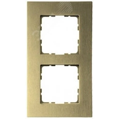 Рамка 2-постовая, алюминий Champagne Gold Рамка 2-постовая, алюминий Champagne Gold