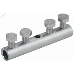 Зажим соединительный прямой пруток-пруток 6-10мм оцинкованная сталь IEK