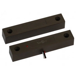 Датчик магнитоконтактный СИД индикация, коричневый, накладной, зазор 25 мм Датчик магнитоконтактный СИД индикация, коричневый, накладной, зазор 25 мм