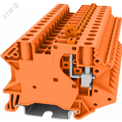 Клемма TU 1-1 с размыкателем, сечение 4 мм. кв., оранжевая