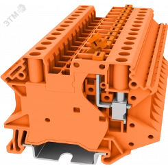 Клемма TU 1-1 с размыкателем, сечение 4 мм. кв., оранжевая