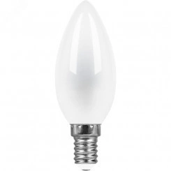 Лампа светодиодная LED 9вт Е14 теплый матовая свеча FILAMENT