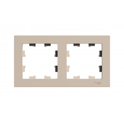 ATLASDESIGN рамка двухпостовая, универсальная, ПЕСОЧНЫЙ ATLASDESIGN рамка двухпостовая, универсальная, ПЕСОЧНЫЙ