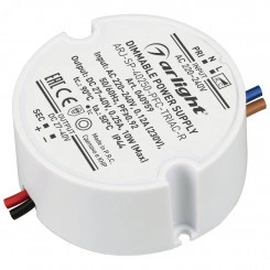 Блок питания ARJ-SP-40250-PFC-TRIAC-R (10W, 27-40V, 250mA) (IP44 Пластик, 5 лет)