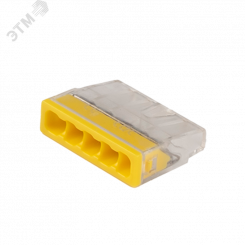 Клеммы монтажные PTC-5P 2273-205 450V 32A 0,14-4.0mm2 , 5 отверстий,  прозрачные,/ 50 шт.