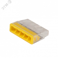 Клеммы монтажные PTC-5P 2273-205 450V 32A 0,14-4.0mm2 , 5 отверстий,  прозрачные,/ 50 шт.