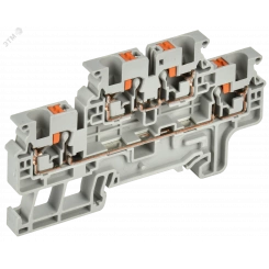 Колодка клеммная CP-ML 2 ур. 4мм2 серая IEK