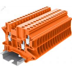Клемма TU 1-2 винтовая, сечение 2,5 мм. кв., оранжевая