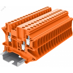Клемма TU 1-2 винтовая, сечение 2,5 мм. кв., оранжевая