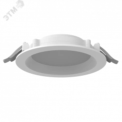 Светильник светодиодный DL-01 Pro 160 мм 25 Вт 3000 К CRI90 176x51 мм IP65/40 RAL9003 белый муар с рассеивателем опал аварийный автономный постоянного действия