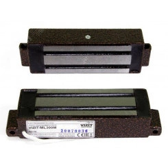 Замок электромагнитный (12VDC, 0,5А, 300кг),встроенный модуль перемагничивания, монтажный комплект, уголок 40х50мм., толщина уголка 4мм.