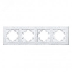 Рамка фактурная 4 поста универсальная UNIVersal Афина белая (еврослот) Рамка фактурная 4 поста универсальная UNIVersal Афина белая (еврослот)