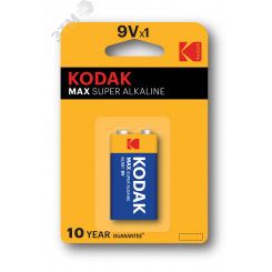 Батарейка 6LR61-1BL MAX SUPER Alkaline [K9V-1] (10/200/6000)