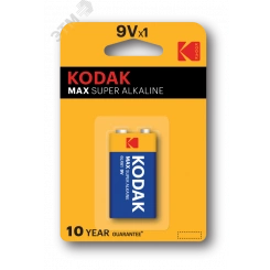 Батарейка 6LR61-1BL MAX SUPER Alkaline [K9V-1] (10/200/6000)