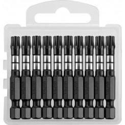 Биты Impact Pro, TORX, тип хвостовика E 1/4'', TX30, 50мм, 10шт, в пластиковом боксе Биты Impact Pro, TORX, тип хвостовика E 1/4'', TX30, 50мм, 10шт, в пластиковом боксе