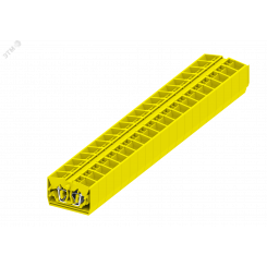 Клемма TB 2-2 промежут. фронт. подключение, сечение 2,5 мм. кв., желтый.