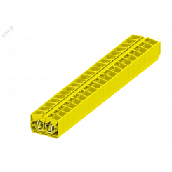 Клемма TB 2-2 промежут. фронт. подключение, сечение 2,5 мм. кв., желтый.
