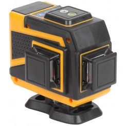 Уровень лазерный самоуспокаивающийся, зеленые лучи, 3 плоскости 360 гр., диапазон 20 м, Li-Ion аккум., 2 уровня яркости, без треноги, платформа для подъема, пульт управления, пластиковый кейс Уровень лазерный самоуспокаивающийся, зеленые лучи, 3 плоскости 360 гр., диапазон 20 м, Li-Ion аккум., 2 уровня яркости, без треноги, платформа для подъема, пульт управления, пластиковый кейс