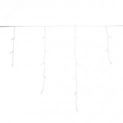 Гирлянда светодиодная Айсикл бахрома 25х0,6м c эффектом мерцания белый прозрачный провод IP44 230В 588LED