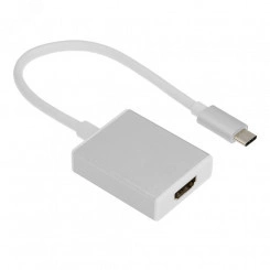 Переходник USB Type C на HDMI 19F, белый