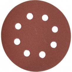 Круг шлифовальный ''Мастер'' универсальный, из абразивной бумаги на велкро основе, 8 отверстий, Р320, 125мм, 5шт Круг шлифовальный ''Мастер'' универсальный, из абразивной бумаги на велкро основе, 8 отверстий, Р320, 125мм, 5шт