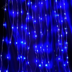 Гирлянда занавес Водопад LED синий 3х3м IP44 Гирлянда занавес Водопад LED синий 3х3м IP44