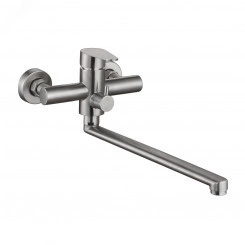 Смеситель для ванны шаровый, с длинным изливом, нержавеющая сталь Смеситель для ванны шаровый, с длинным изливом, нержавеющая сталь