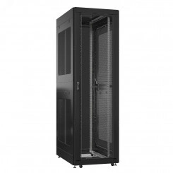 Шкаф серверный 42U 800х1200 передняя дверь: двустворчатая глухой металл IP51. задняя дверь: одностворчатая перфорированная IP20. боковые панели: перфорированные. цвет: черный RAL9005 