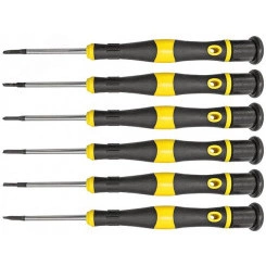 Отвертки для точных работ CrV, 6 шт., PH/SL, пластиковый кейс Отвертки для точных работ CrV, 6 шт., PH/SL, пластиковый кейс