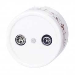 Розетка Лизетта TV/R-SAT оконечная, керамика, цвет белый, декор D6/2 Розетка Лизетта TV/R-SAT оконечная, керамика, цвет белый, декор D6/2