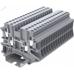 Клемма TU 2-2 винтовая, сечение 2,5 мм. кв., серая