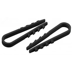 Дюбель-хомут для круглого кабеля 19-25мм черный (10шт) (200/3600)