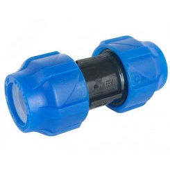 Муфта компрессионная соединительная ПНД 50 (16/4) Муфта компрессионная соединительная ПНД 50 (16/4)