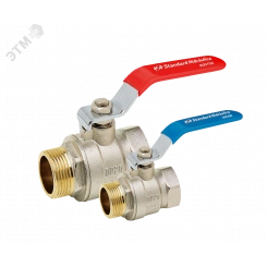 Кран шаровый Тип 34.511 (Chicago) для воды полнопрох., хром., Ду015, Ру25, Траб=95,Тмах=110гр., внутр.р-ба, рукоятка бабочка