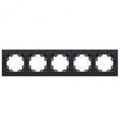 Рамка фактурная 5 постов универсальная UNIVersal Афина графит (еврослот) Рамка фактурная 5 постов универсальная UNIVersal Афина графит (еврослот)