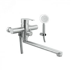 Смеситель для ванны с душем одноручный Сталь Ж-Серия Славен Смеситель для ванны с душем одноручный Сталь Ж-Серия Славен