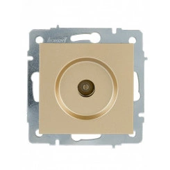 VESNA Розетка ТВ проходная золото VESNA Розетка ТВ проходная золото