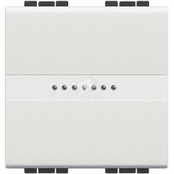 LivingLight Переключатель промежуточный Axial с автоматическими клеммами 2 модуля белый