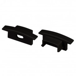 Заглушка LINE-2308-F BLACK с отверстием (пластик)