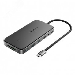 Хаб USB Type C 9 в 1, USB 3.1, HDMI 19, M.2 NVMe (B Key, B+M Key), Micro SD