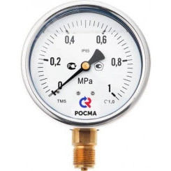 Манометр виброустойчивый радиальный ТМ-320Р.10 0...60 МРа 1/4' 150С кл.1.5, гидрозаполнение-глицерин