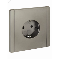 FORTE&PIANO Розетка 1-местная с заземлением без защитных шторок безвинтовое крепление 16А FP514 сталь IEK FORTE&PIANO Розетка 1-местная с заземлением без защитных шторок безвинтовое крепление 16А FP514 сталь IEK